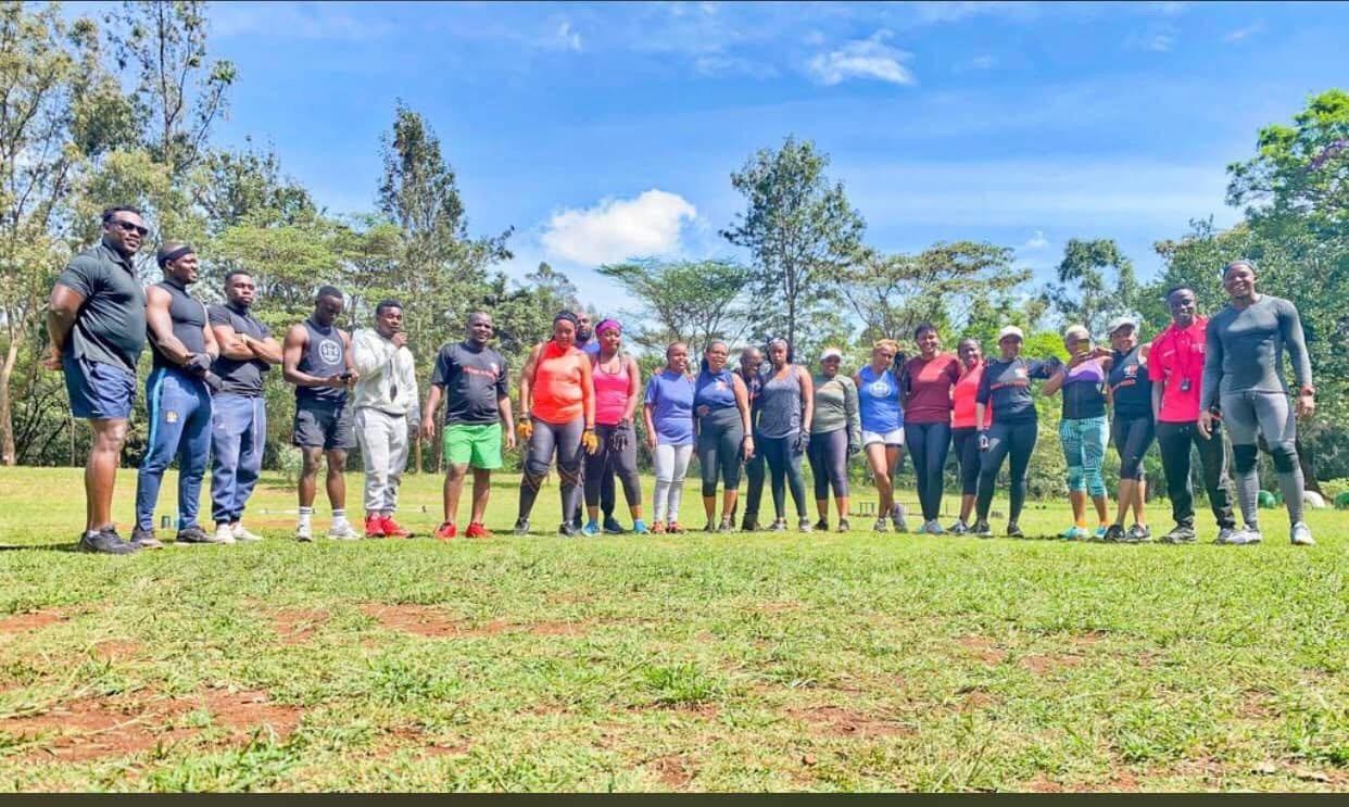 Outdoor fitness group lineup